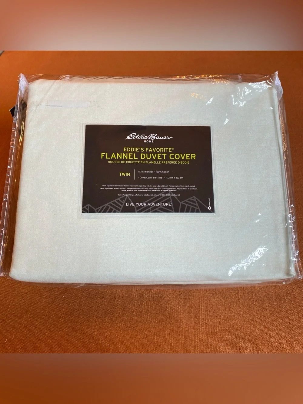 Eddie Bauer Eddie’s Favorite Flannel Duvet Cover Green NWT Size Twin